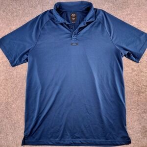 Oakley‎ Small Blue Hydrolix Short Sleeve Performance Golf Polo Shirt Mens